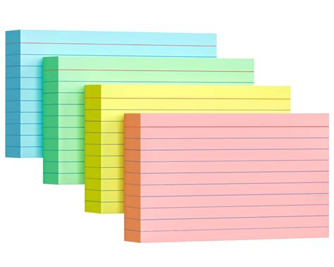 Amazon.com : Colored Index Cards 3x5, 200 Pack, Ruled Index Cards ...