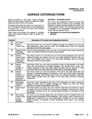 What Is A Garage Coverage Form - Fill Online, Printable, Fillable ...