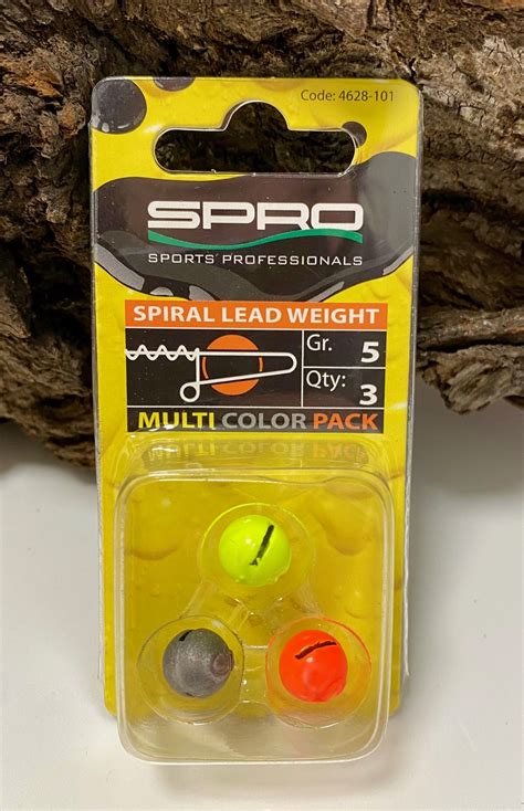 Spro Spiral Lead Weights Multi Color Pack 5g 7g 10g 14g 18g 21g 28g ...