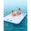 Qeetex White with Sky Blue Trim Water Inflatable PVC Floating Platform ...