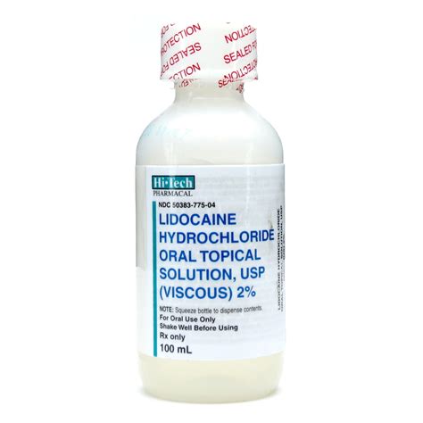 Lidocaine HCl 2% Viscous Oral Topical Solution 100 mL | McGuff