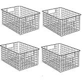 shiok decor™ Storage Baskets with Handle (4 pack) -(multipurpose) for ...