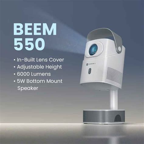 Portronics Beem 550 with 1080p resolution, 6000 lumens brightness ...