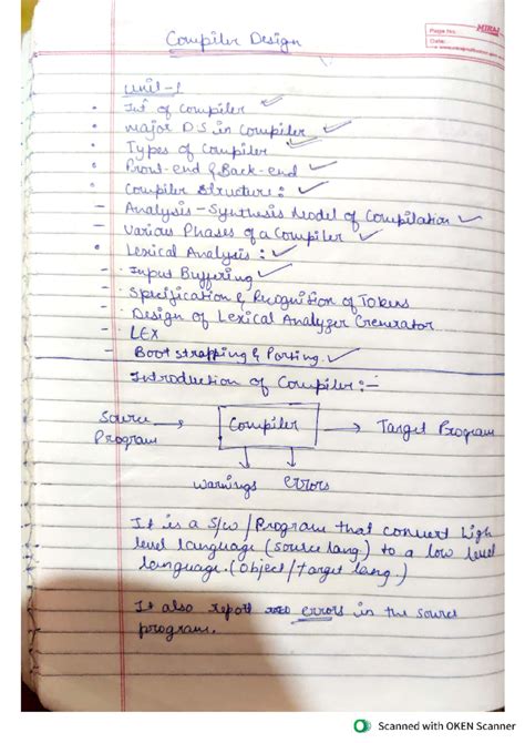 Compiler unit 1 - unit 1 - Compiler Design - Studocu