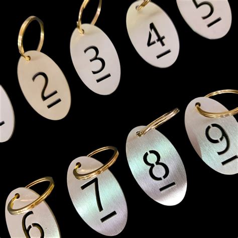 Oval Cut Out Numbered 1-10 Brass Tags with Key Rings – Streetsoul Online