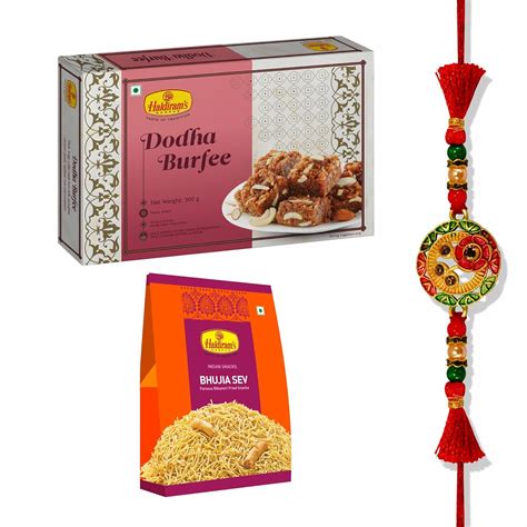 Haldirams Nagpur Dodha Burfee (500g), Bhujia Sev (200g) With Premium ...