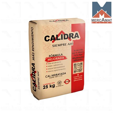 Cal Hidratada Calidra - Materiales de Construcción - MercAmat Online