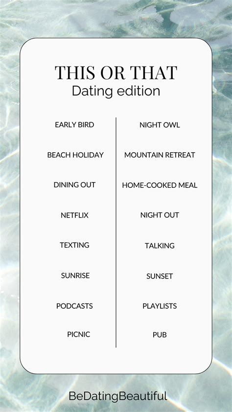 Speed Dating Questions