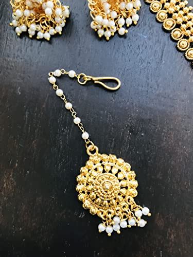 Buy TOF Gold-Plated Traditional South Indian Temple Jewelry Bridal ...