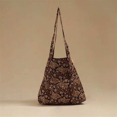 Black Handcrafted Fabric Jhola Bag