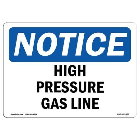 Signmission Safety Sign, OSHA Notice, 12" Height, 18" Width, High ...