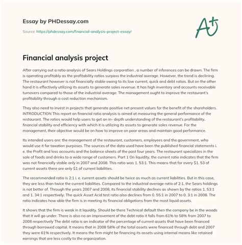 Financial Analysis Project Best Example 的图像结果