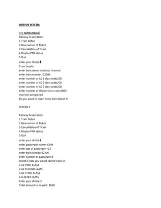 Image result for Railway Resesrvation Source Code in Python in Easy Way