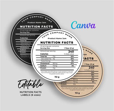 Nutritional Label Template, Nutrition Facts, Nutrition Facts Labels ...
