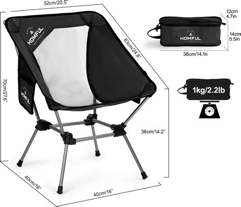 Buy HITORHIKE Camping Chair Backpack Camping Folding Chair Camping ...
