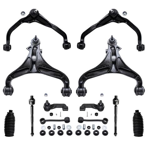 Detroit Axle - Front 12pc Control Arms Kit for 2007-2011 Dodge Nitro, 08-12 Jeep Liberty, 4 ...