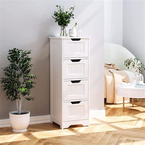 Buy BNSPLY Narrow Bathroom Floor Cabinet, Small Bathroom Storage ...