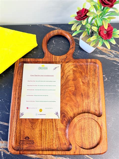 Wooden Square Platter/Tray - gruham