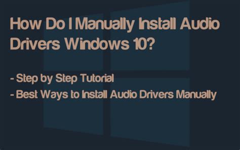 Installing Sound Drivers 的图像结果