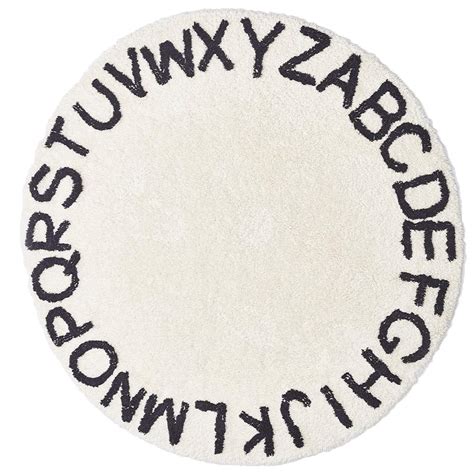 Round Rug Kids Playroom ABC Rug Baby Alphabet Area Rugs for Nursery ...
