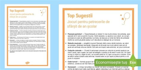 Petrecere Sfârșit de an școlar — Idei de jocuri | Twinkl
