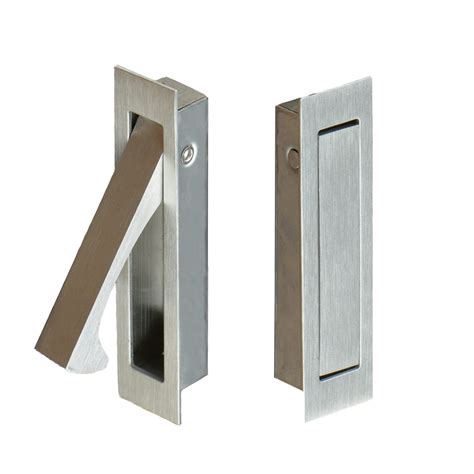 Flush Door Pull Handles Regent Recessed Medium Pull Polished Nickel