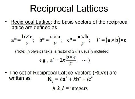 Example: two dimensional lattice has the basis vectors a= 2x, b = x+2y ...