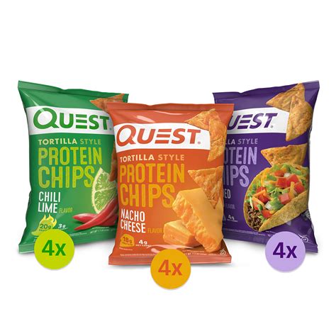 Buy Quest tion Tortilla Style Protein Chips Variety Pack, Chili Lime ...