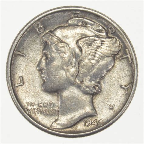 CHOICE - 1944 Mercury Dime - Mint Marked - TOUGH Coin! | Property Room