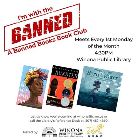 Im With the Banned: A Banned Books Book Club, Winona Public Library, 3 ...
