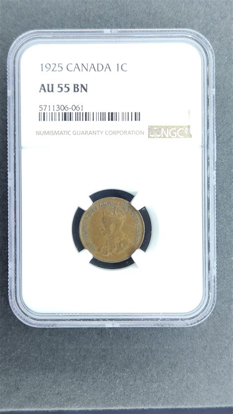 Canada 1 Cent 1925 – NGC AU55BN – The Coin Collector