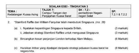 Stamford Raffe dan William Farquhar telah menduduki Singapura.(a ...