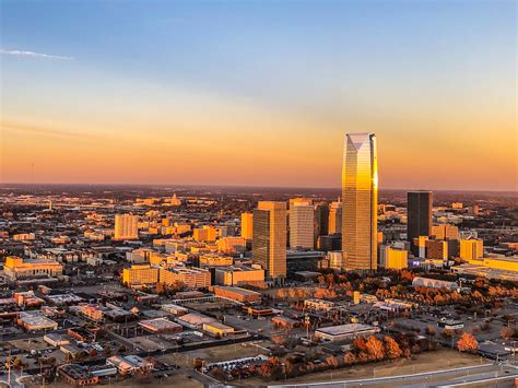 Oklahoma City Skyline At Sunset OKC VeloCity | Oklahoma City Invites