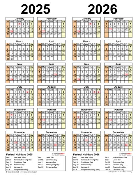 2025 And 2026 Calendar With Week Numbers - Academiccalendars.net