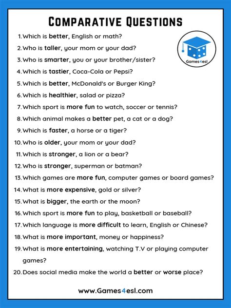 Image result for Comparative Questions