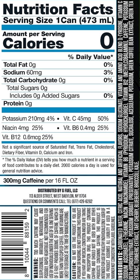 Buy G Fuel Ice Shatter Energy Drink, 16 oz can, 12-pack case Online at ...