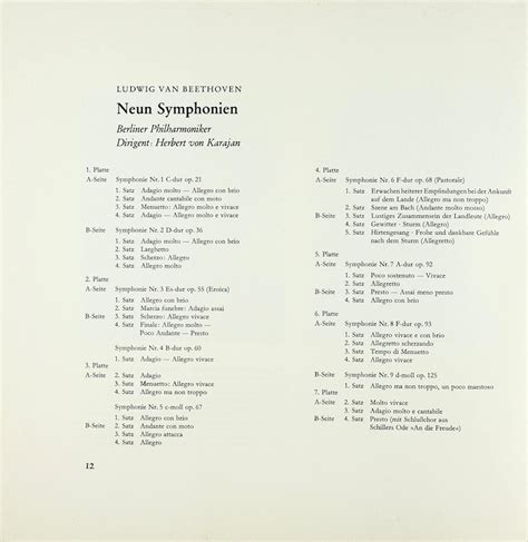 Herbert von Karajan. Berliner Philharmoniker. Beethoven. Die neun ...