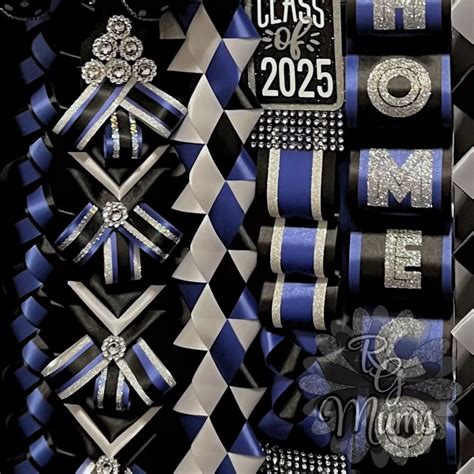 Unique Checkerboard Braid Senior Homecoming Mum Specialty Ribbons