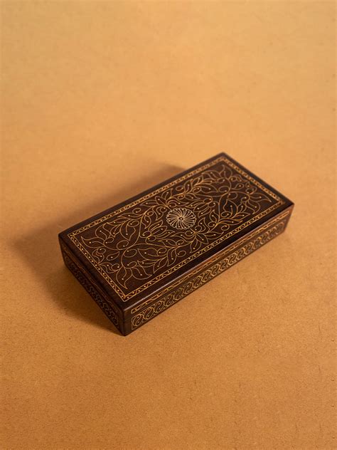 Lotus flower pattern: Handcraft wooden Jewelry Box | Memeraki.com