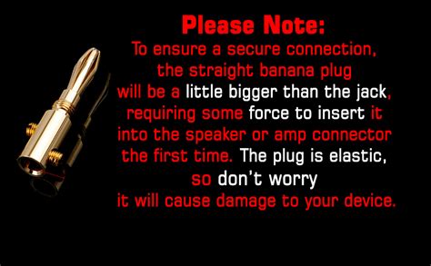 Dhivis Banana Plugs, 12 Pcs, Premium 24k Gold Plated, 4mm Black Banana ...