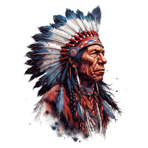 Native American Indian Chief, Native American, Chief, Headdress PNG ...