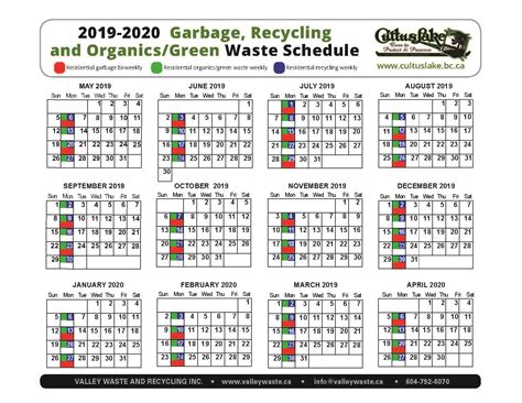 Town Of Brookhaven Garbage Pickup Calendar - Printable Word Searches