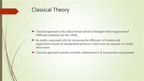 Image result for Classical Approach Management