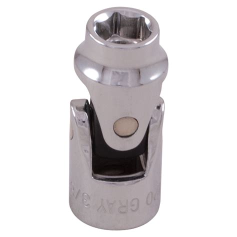 3/8" Drive 6 Point Universal Joint Sockets - Standard Length – Gray ...