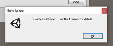 Image result for Why Gradle Build Failed in Unity