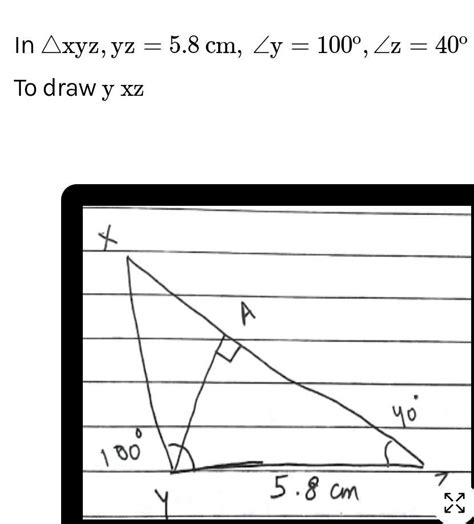 In the triangle XYZ, XY = 14 cm, XZ = 17 cmand angle YXZ = 25°. A is ...