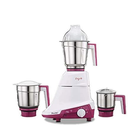 Buy Preethi Daisy MG-201 Mixer Grinder, 750 watt, 3 Jars (White/Purple ...