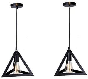 Cruv Metal Black Pendant Triangle Hanging Lamp for Ceiling for Home ...
