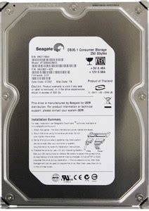 Seagate OEM 250 GB Desktop White, Silver SATA Internal Hard Disk Drive ...