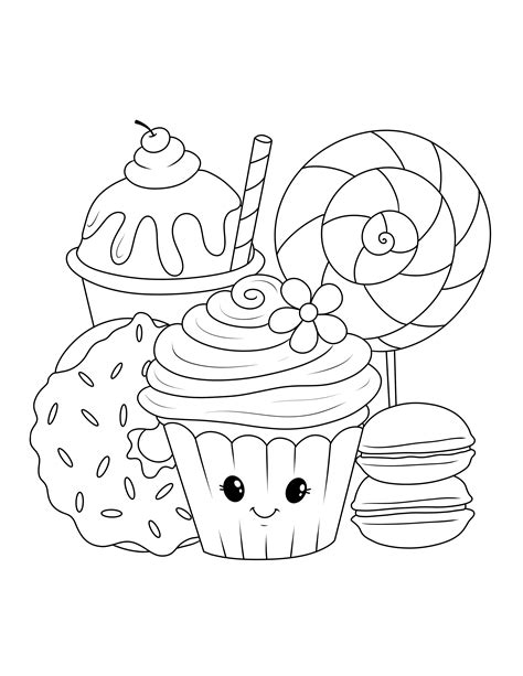 Free dessert Coloring Pages